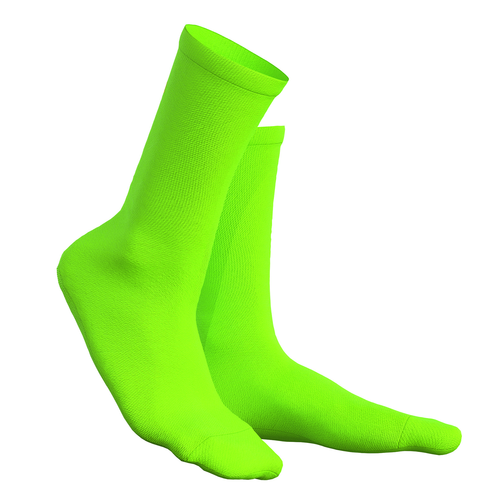 Chaussettes de Cyclisme/Running Respirantes – Vert Fluo – Image 4