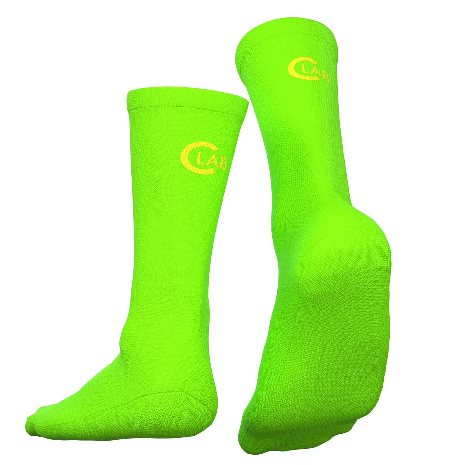 Chaussettes de Cyclisme/Running Respirantes – Vert Fluo – Image 5