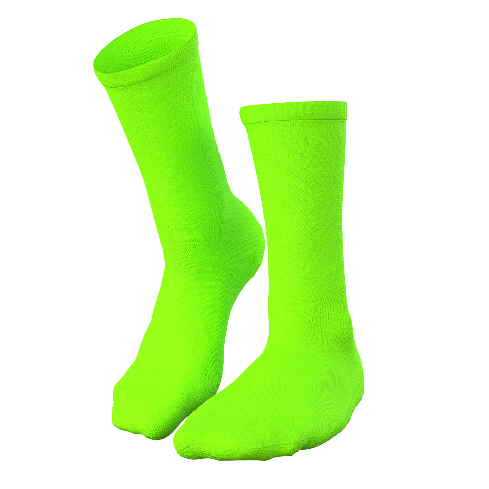 Chaussettes de Cyclisme/Running Respirantes – Vert Fluo – Image 2