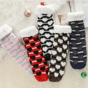 Chaussons chaussettes antidérapants femme hiver – douillets et thermiques anti-froid
