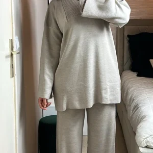 Ensemble tricot zippé