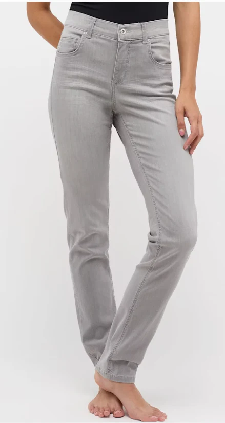 Jean Cici Gris Perle Slim Été 332-3400 - Denim Léger Stretch, Look Décontracté – Image 2