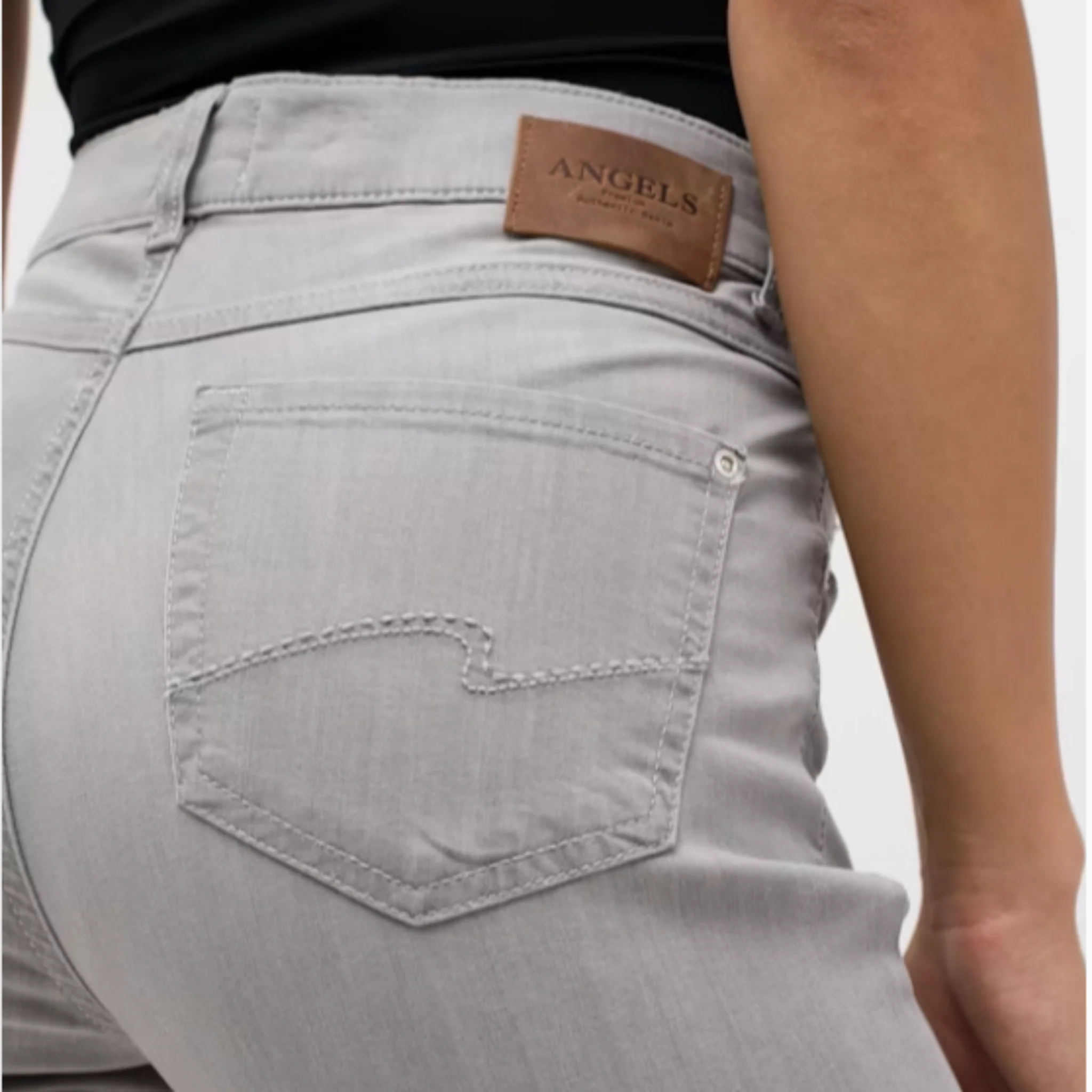 Jean Cici Gris Perle Slim Été 332-3400 - Denim Léger Stretch, Look Décontracté – Image 3