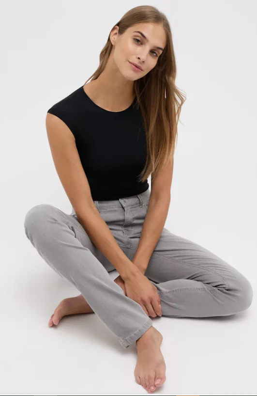 Jean Cici Gris Perle Slim Été 332-3400 - Denim Léger Stretch, Look Décontracté – Image 6