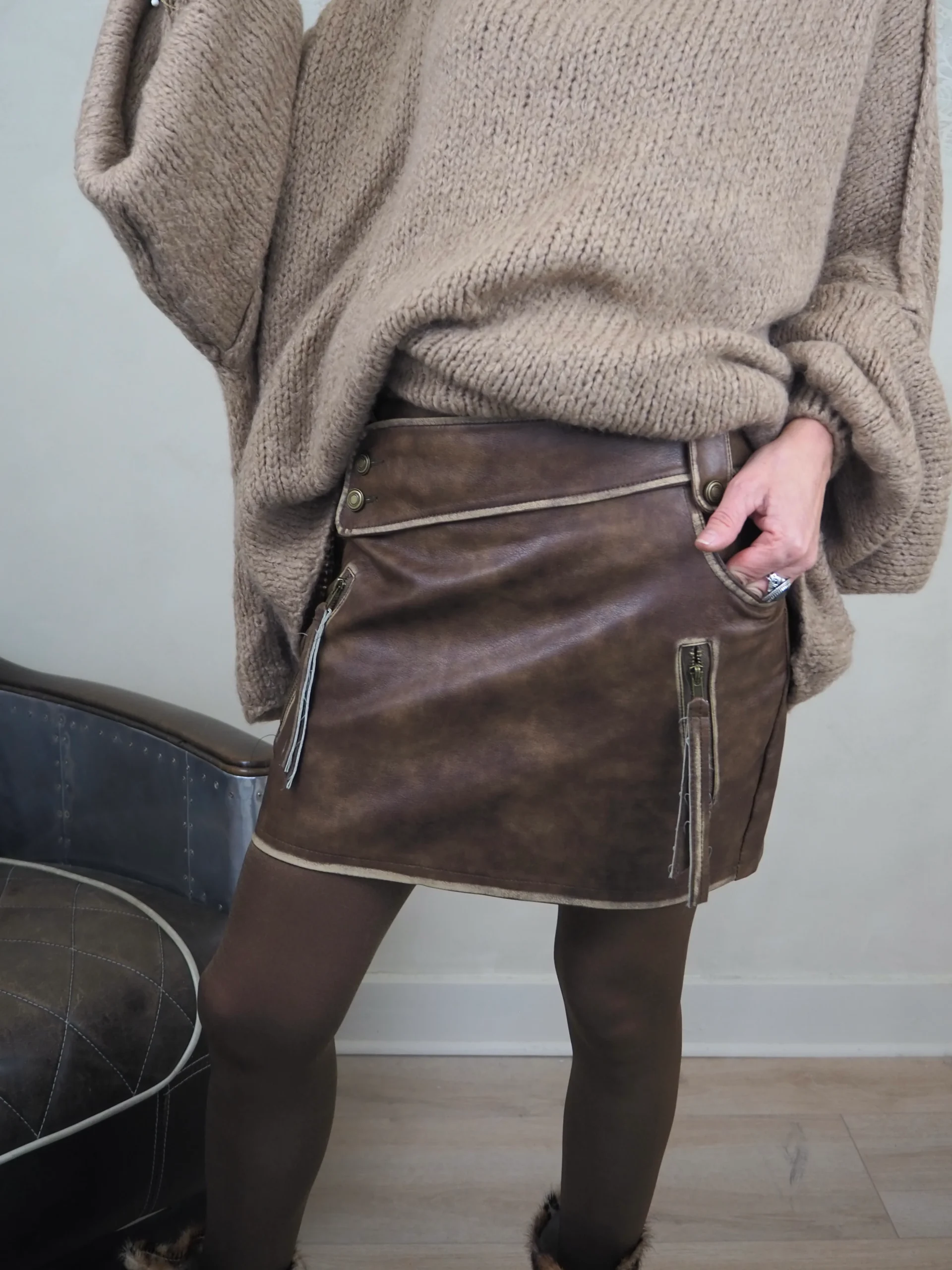 Jupe Eloise marron – Image 4